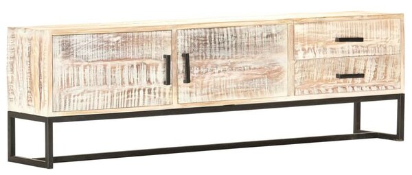 VidaXL Akácfa TV-szekrény - Fehér - 140x30x45 cm