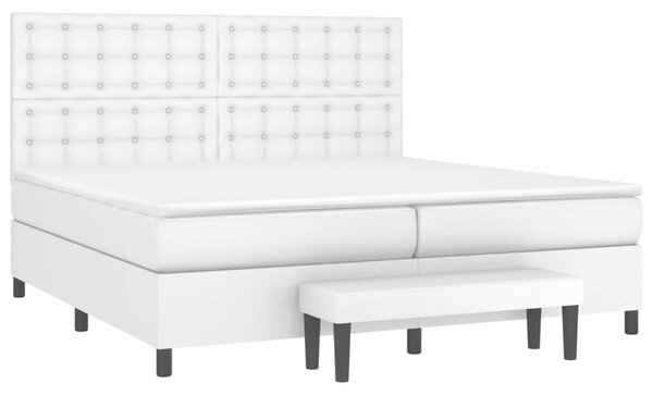 VidaXL Fehér Műbőr Ágy - 200x200 cm