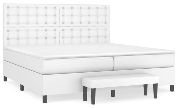 VidaXL Fehér Műbőr Ágy - 200x200 cm