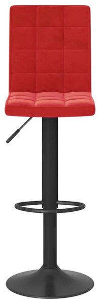 VidaXL Bordó Bársony Bárszék - 2 db