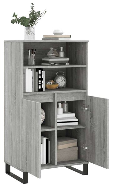 VidaXL szürke sonoma szerelt fa magasszekrény 60 x 36 x 110 cm