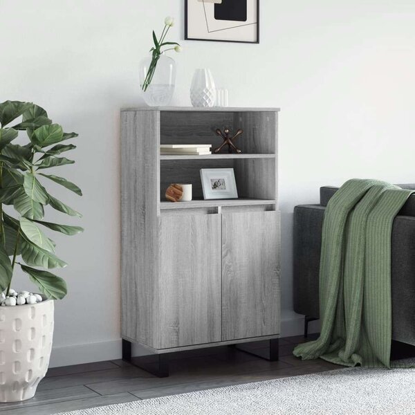 VidaXL szürke sonoma szerelt fa magasszekrény 60 x 36 x 110 cm
