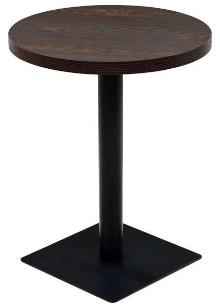 VidaXL kerek, sötét hamuszínű MDF/acél bisztró asztal 60 x 75 cm