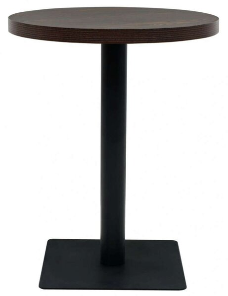 VidaXL kerek, sötét hamuszínű MDF/acél bisztró asztal 60 x 75 cm