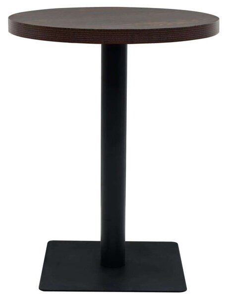 VidaXL kerek, sötét hamuszínű MDF/acél bisztró asztal 60 x 75 cm