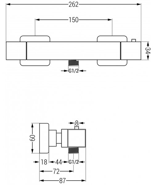 Mexen CUBE TERMOSZTATIKUS ZUHANYAKKUMULÁTOR, KRÓM, 77200-00