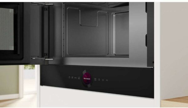 Bosch BFL7221B1 Beépíthető mikrohullámú sütő, 21L, 900W, Fekete