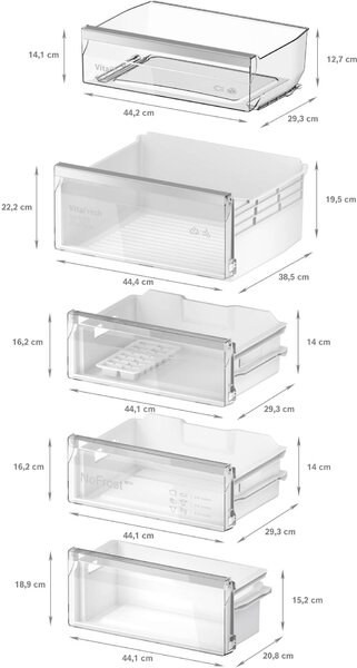Bosch KIN96VFD0 Beépíthető hűtőszekrény, 290L, M:193.5, D energiaosztály