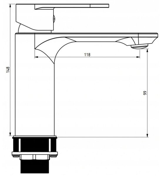 Mexen Milo mosdócsaptelep, króm - 71300-00