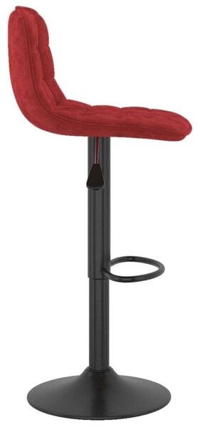 VidaXL Bársonybárszék - 2 db - Bordó