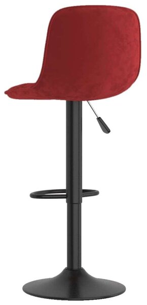 VidaXL Bársonybárszék - 2 db - Bordó