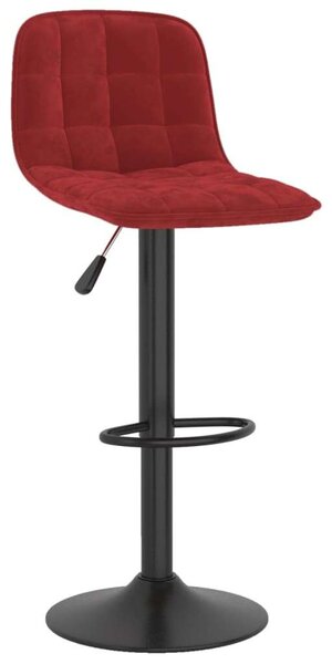 VidaXL Bársonybárszék - 2 db - Bordó