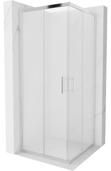 Mexen Rio 80 x 80 cm-es, szatén, króm négyzet alakú zuhanykabin - 860-080-080-01-30