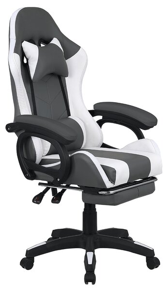 Irodai szék Juventa (RGB LED világítással) (fekete + fehér). 1040136