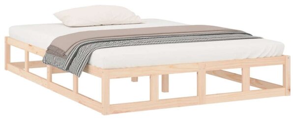 VidaXL tömör fa ágykeret 135 x 190 cm (4FT6 Double)