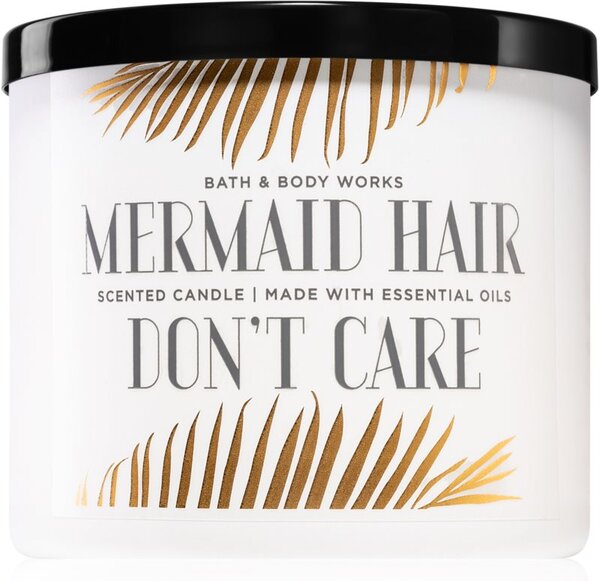 Bath & Body Works Mermaid Hair Don't Care illatos gyertya esszenciális olajokkal I. 411 g