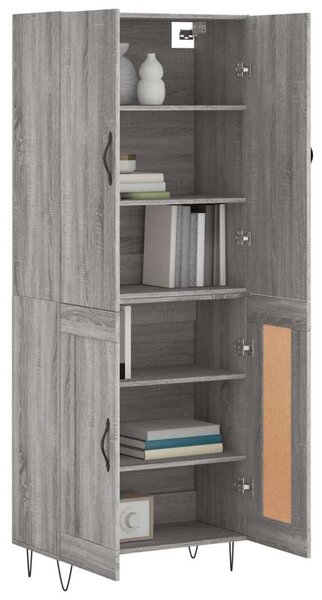 VidaXL szürke sonoma szerelt fa magasszekrény 69,5 x 34 x 180 cm