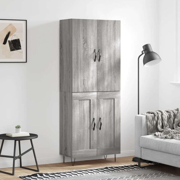 VidaXL szürke sonoma szerelt fa magasszekrény 69,5 x 34 x 180 cm