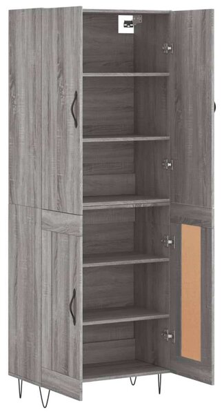 VidaXL szürke sonoma szerelt fa magasszekrény 69,5 x 34 x 180 cm