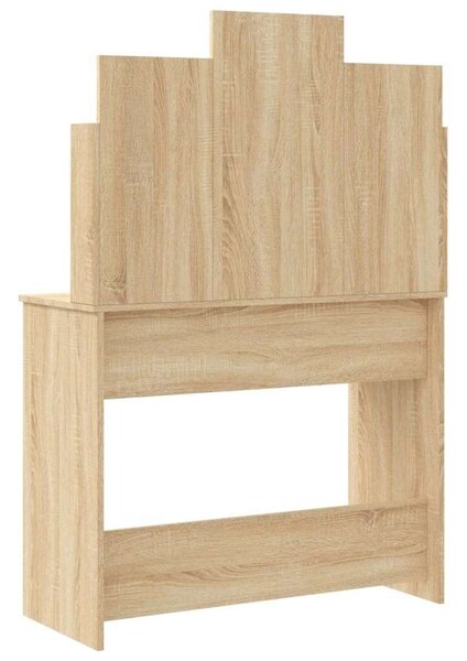 VidaXL Sminkasztal LED-del - Sonoma Tölgy - 96x40x142 cm