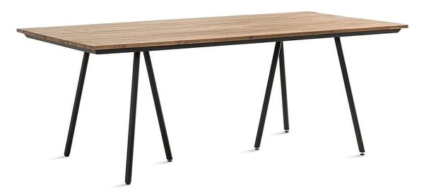 Kerti asztal Comfort Garden 1104 75x100cm, Akác, Fekete