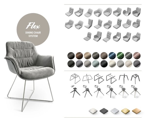 DELIFE Křeslo Gaio-Flex Anthracite Vintage Cantilever Flat Černá