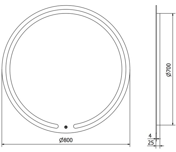 Mexen Rose, LED fürdoszobai tükör háttérvilágítással 80x80 cm, 6000K, páramentes, 9810-080-080-611-00