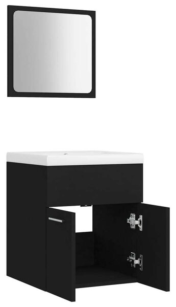 VidaXL Fürdőszoba Bútorszett - Fekete - 41x38.5x46cm