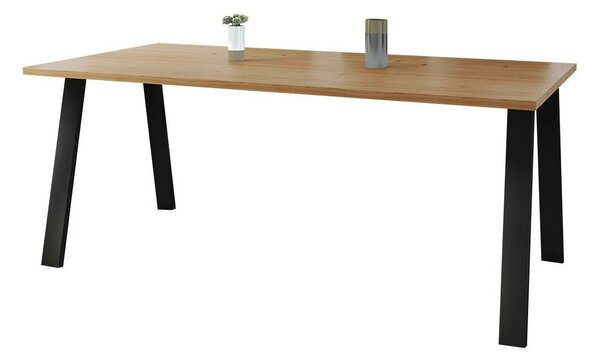 Asztal Tucson 143, Artisan tölgy, 75x90x185cm, Laminált forgácslap, Fém