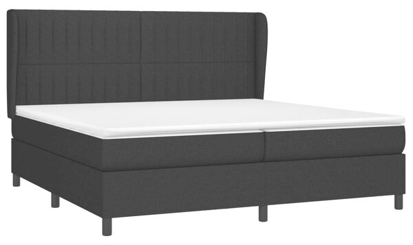 VidaXL Fekete Szövet Ágy Matraccal - 200x200 cm