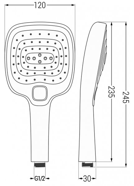 Mexen R-17 3-funkciós zuhanyfej, króm - 79517-00