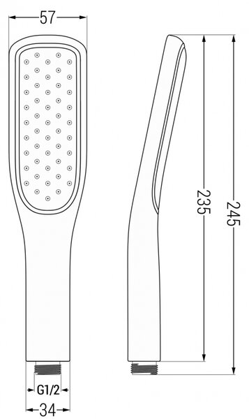 Mexen R-49 egyfunkciós zuhanyfej, fehér/arany - 79549-25