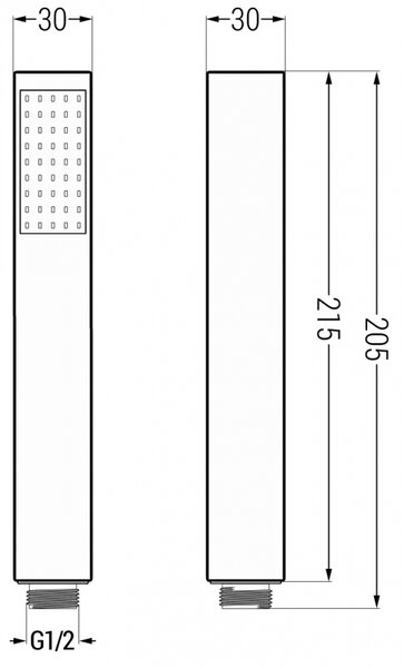 Mexen R-77 1-funkciós zuhanyfej, króm - 79577-00