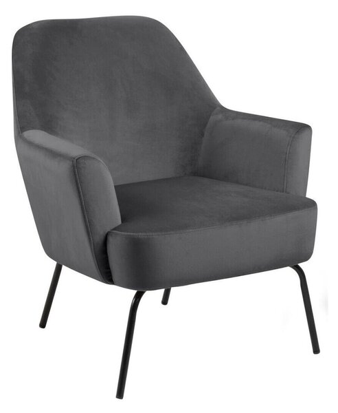 Fotel Norsica 408, Sötétszürke, 75x75x83cm, Lábak: Fém