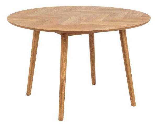 Asztal Oakland D109, Világos tölgy, 75cm, Természetes fa furnér, Közepes sűrűségű farostlemez, Váz anyaga, Tölgy