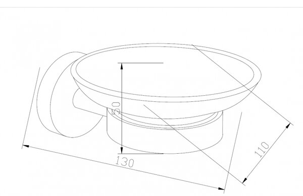 Mexen Loft szappantartó, króm - 7012639-00