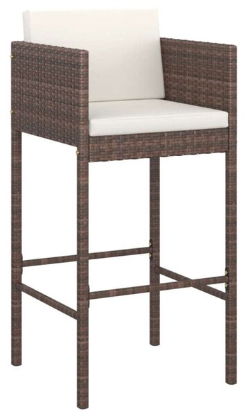 VidaXL Polyrattan Bárszékek - 4 db - Barna
