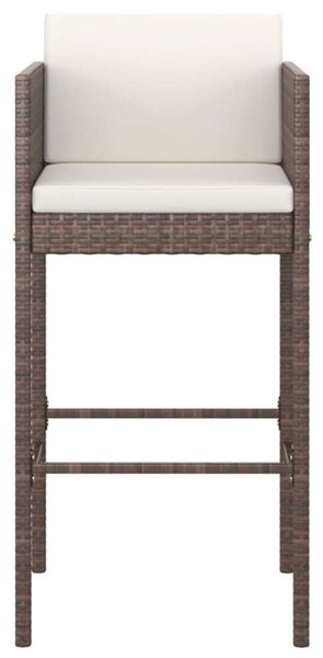 VidaXL Polyrattan Bárszékek - 4 db - Barna