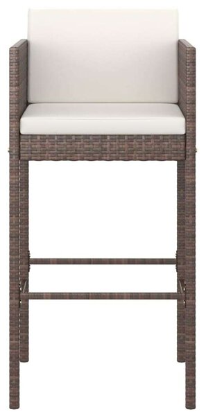 VidaXL Polyrattan Bárszékek - 4 db - Barna