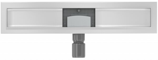 Mexen Lapos rozsdamentes acél zuhanycsatorna 50 cm - ereszcsatorna test fedél nélkül, 1015050