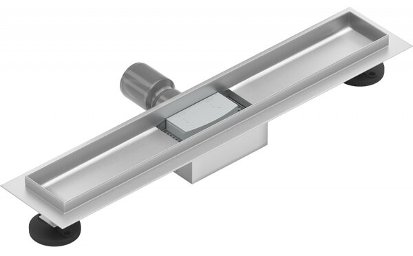 Mexen Lapos rozsdamentes acél zuhanycsatorna 50 cm - ereszcsatorna test fedél nélkül, 1015050