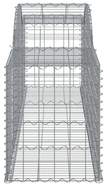 VidaXL 15 db íves horganyzott vas gabion kosár 300x50x60/80 cm