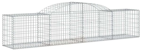 VidaXL 15 db íves horganyzott vas gabion kosár 300x50x60/80 cm