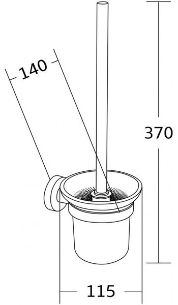 Mexen Tiber WC-kefe, króm - 7050550-00