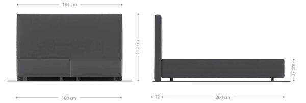 DELIFE Boxspring ágy Dream-Well 160x200 cm mikroszálas bézs