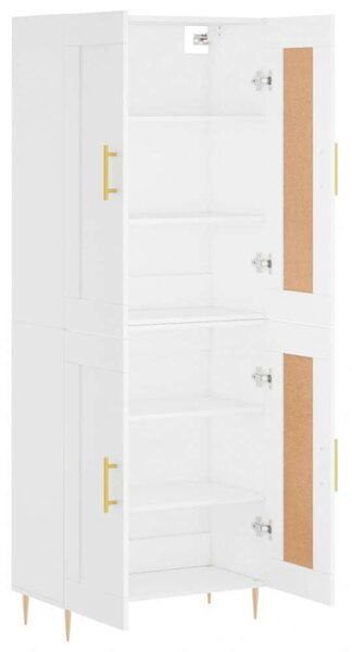 VidaXL Fehér Fa Magasszekrény - 180 cm