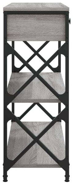 Szürke sonoma szerelt fa tálalóasztal 75x28x75 cm