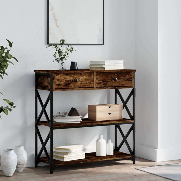 Home Elegance - Tálalóasztal - Füstös Tölgy - 75x28x75 cm