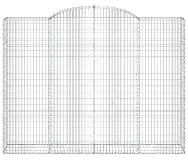 VidaXL 7 db íves horganyzott vas gabion kosár 300x50x220/240 cm