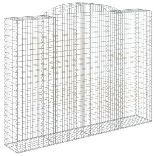 VidaXL 7 db íves horganyzott vas gabion kosár 300x50x220/240 cm